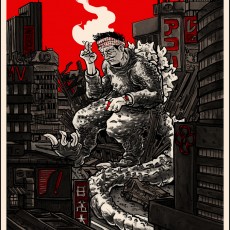 Anatomy of a Screenprint- “Gojira vs. The Smoke Monster” ON SALE NOW! Anatomy of a Screenprint- “Gojira vs. The Smoke Monster” ON SALE NOW!